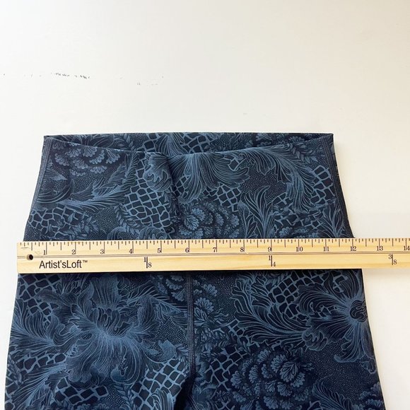 Lululemon Wunder Under High Rise Cropped Leggings Nouveau Mach Blue Black Size 4 - Picture 5 of 7